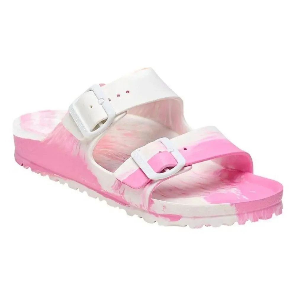 Birkenstock Kids Arizona EVA Sandals in Multi Pink White Tie Dye
